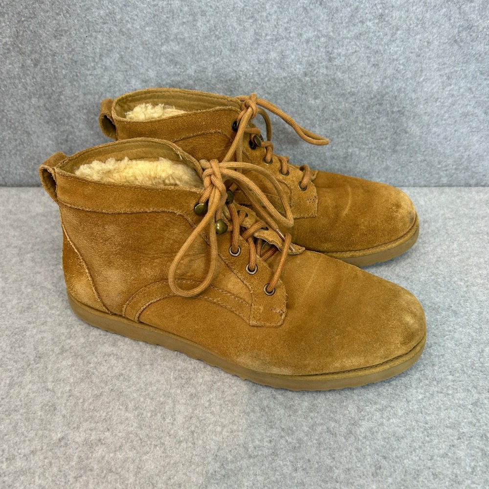 UGG Bethany Neumel Boots Chestnut Brown Suede Shearling Lace Up Women Size 9 - Picture 5 of 12
